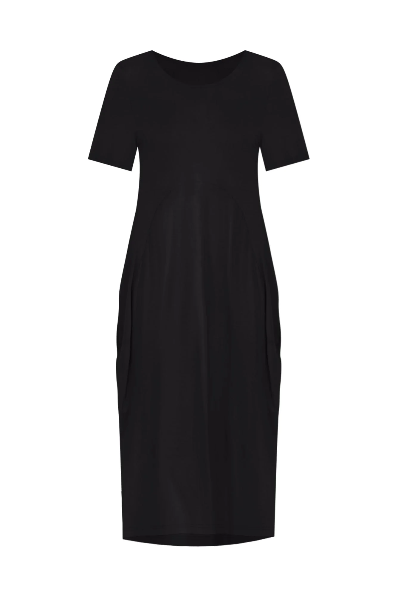 Glenda Black Short Sleeve Crescent Dress - Image 8