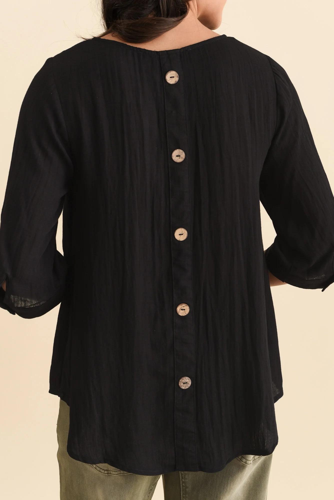 Gomez Black Button Top - Image 6