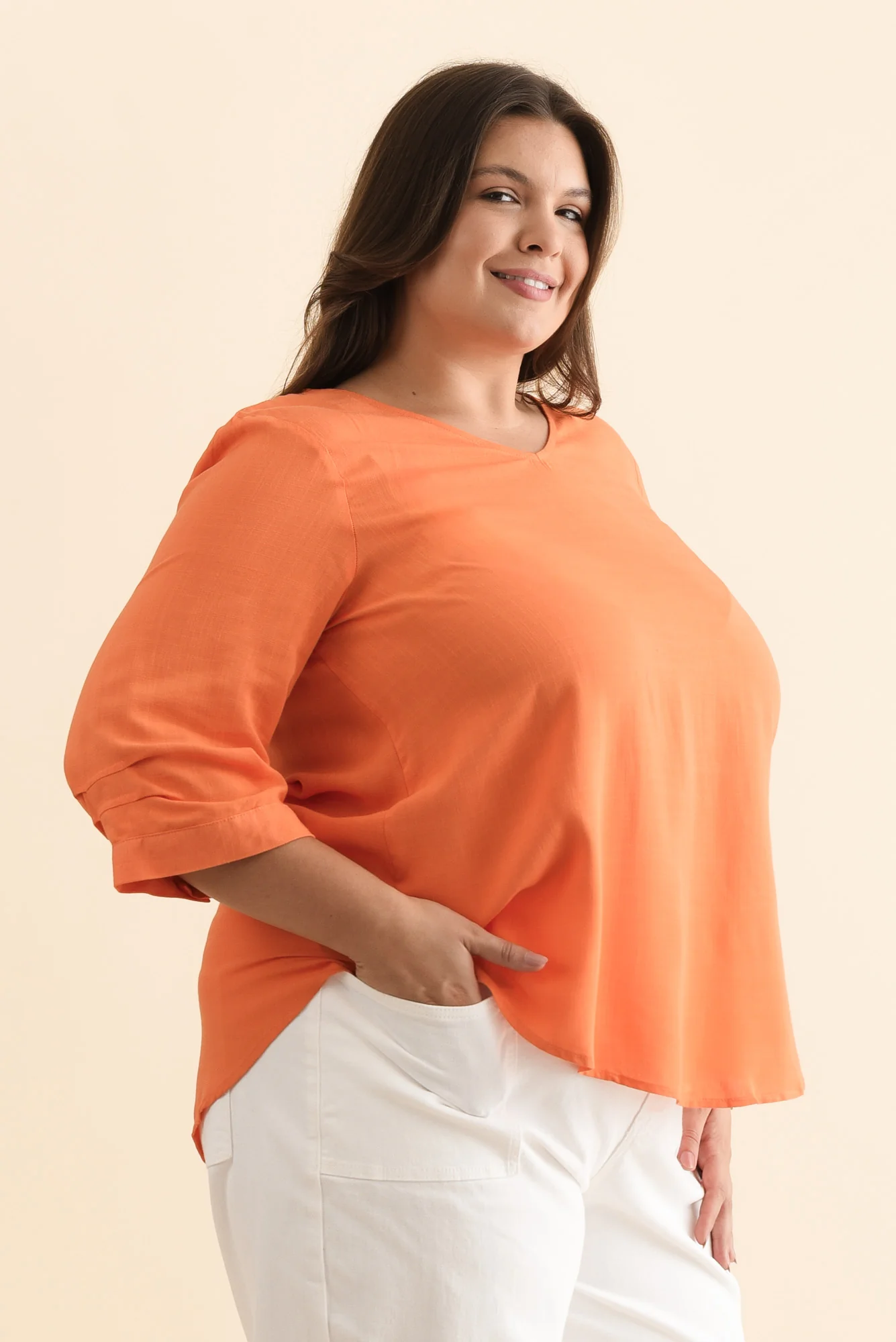 Gomez Orange Button Top - Image 10