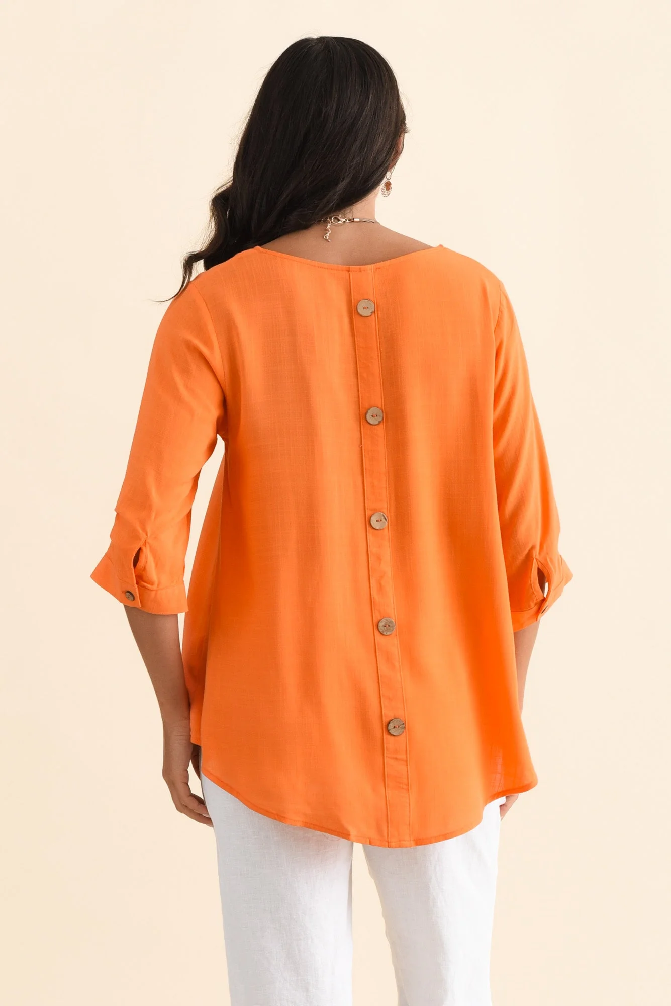 Gomez Orange Button Top - Image 5