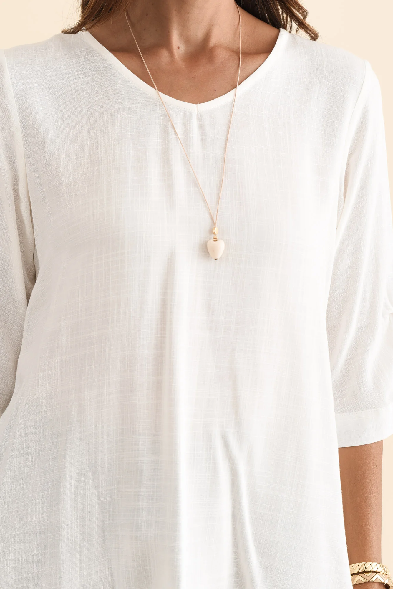 Gomez White Button Top - Image 6