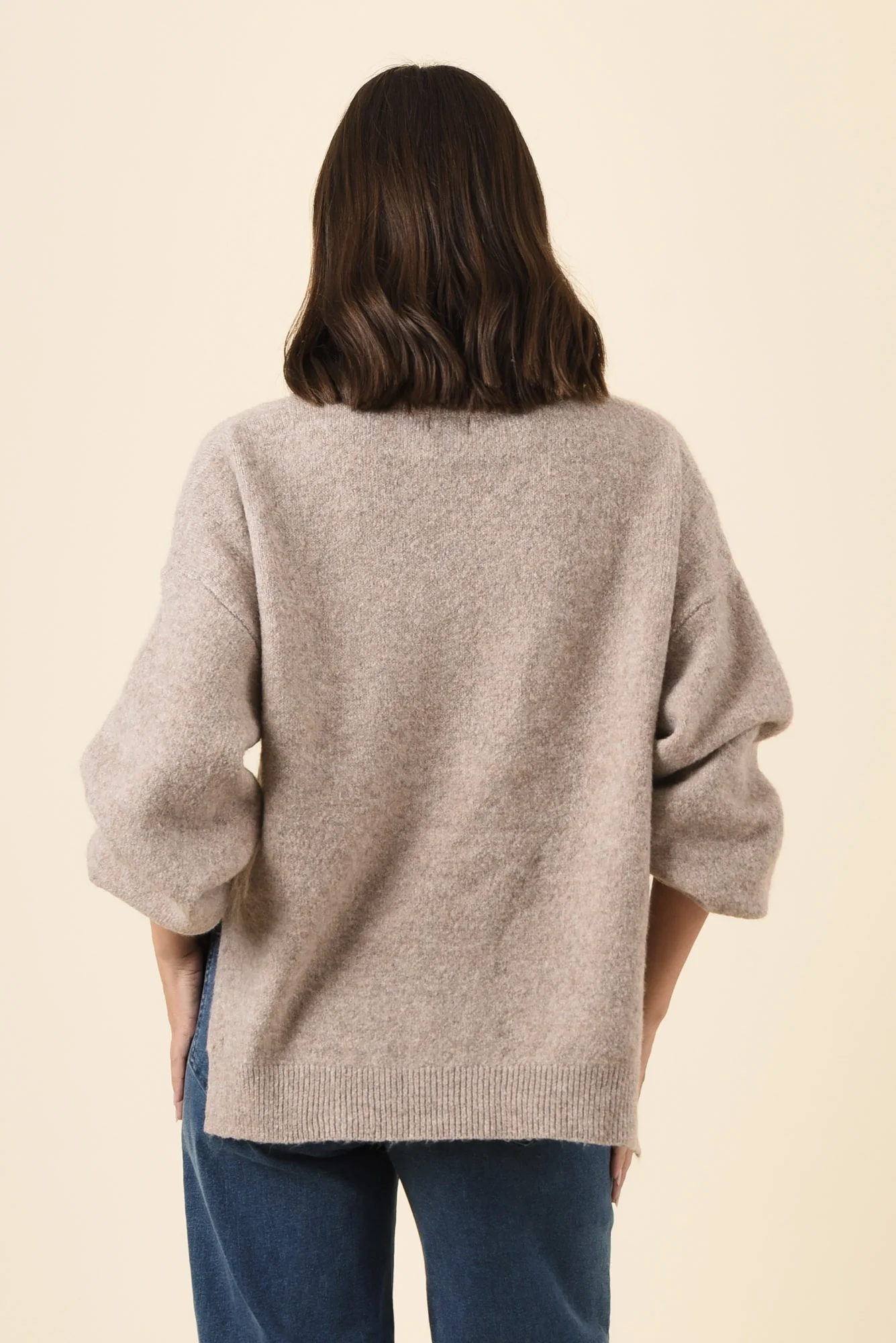 Grady Beige Knit Jumper - Image 4
