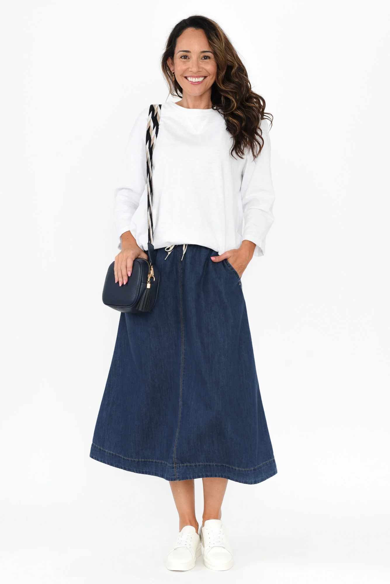 Greta Dark Denim Skirt - Image 2