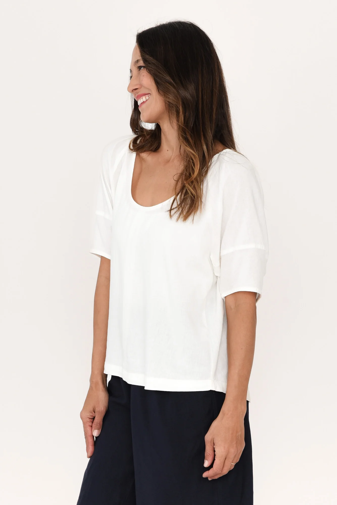 Grove White Linen Blend Top - Image 4