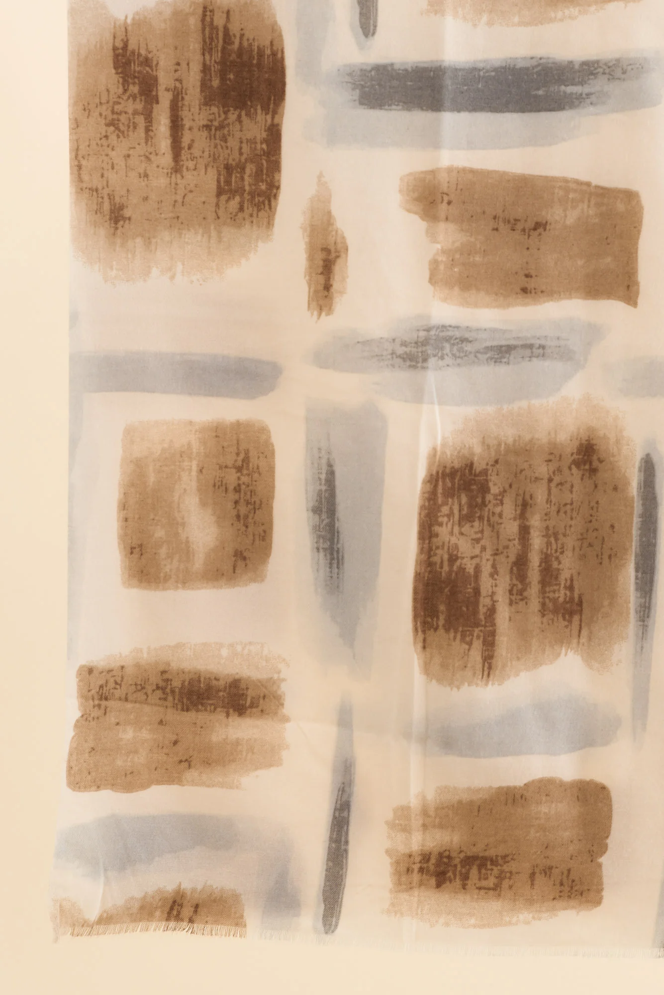 Gutha Cream Abstract Scarf - Image 4