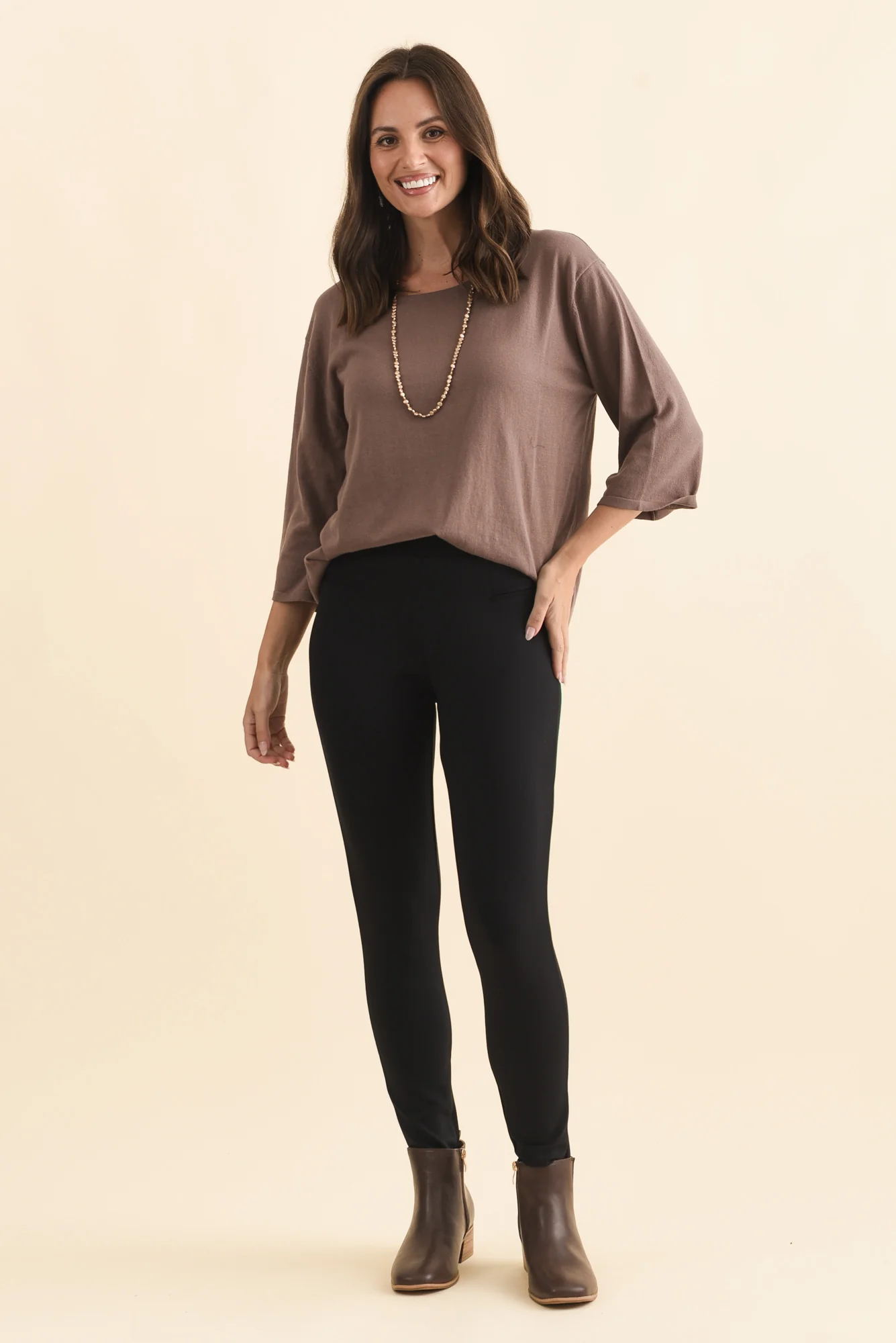 Gwyn Black Ponte Leggings - Image 6