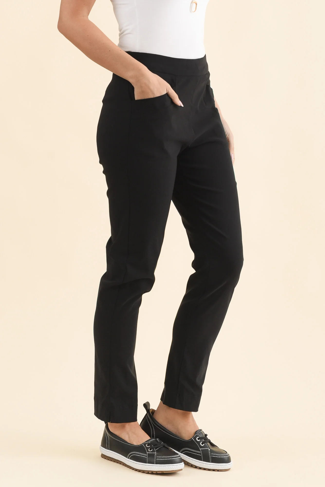 Harbour Black Stretch Pants - Image 3