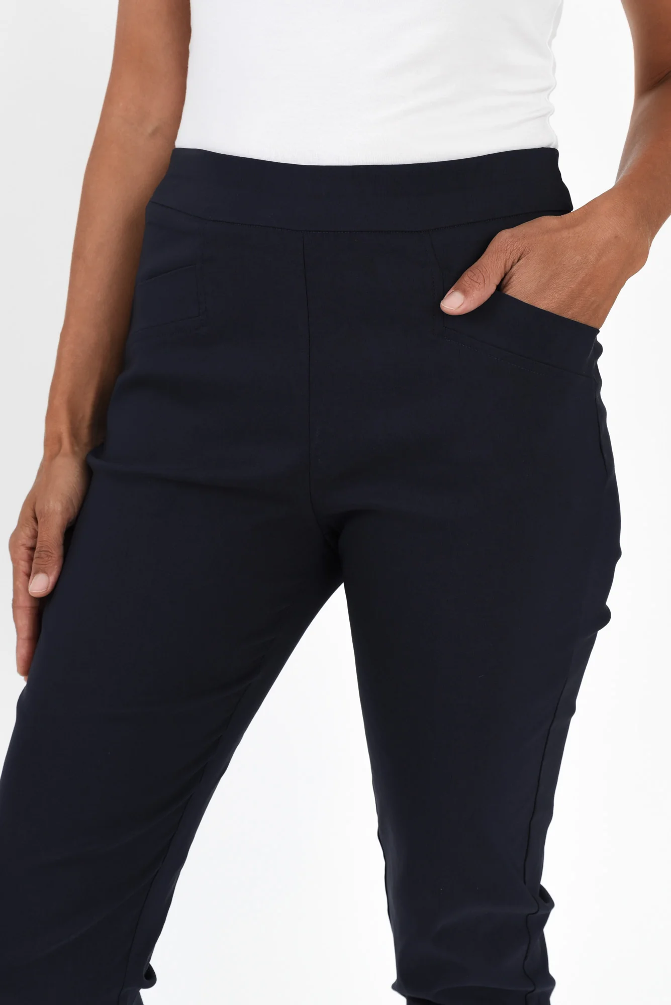 Harbour Navy Stretch Pants - Image 3