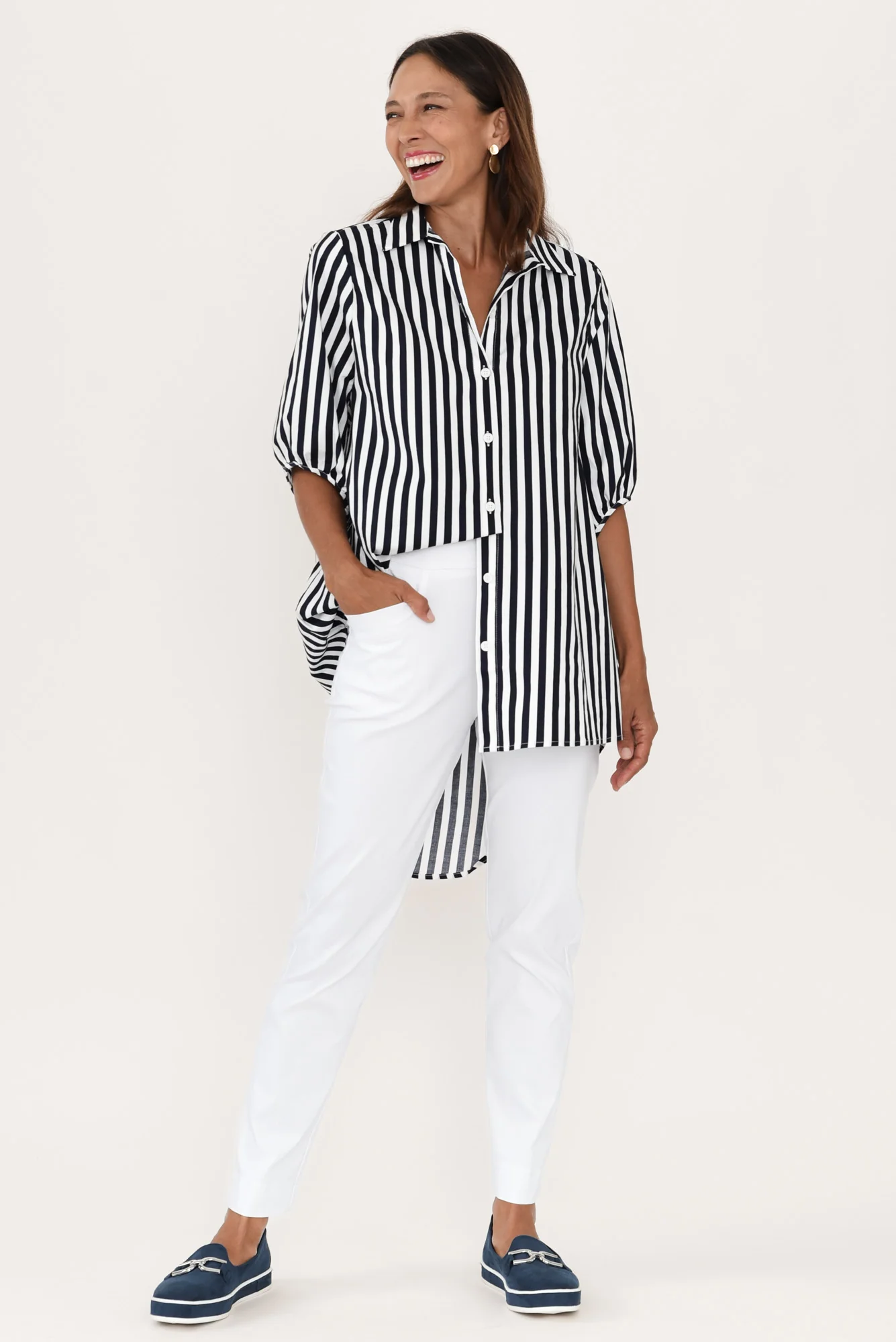 Harbour White Stretch Pants - Image 2