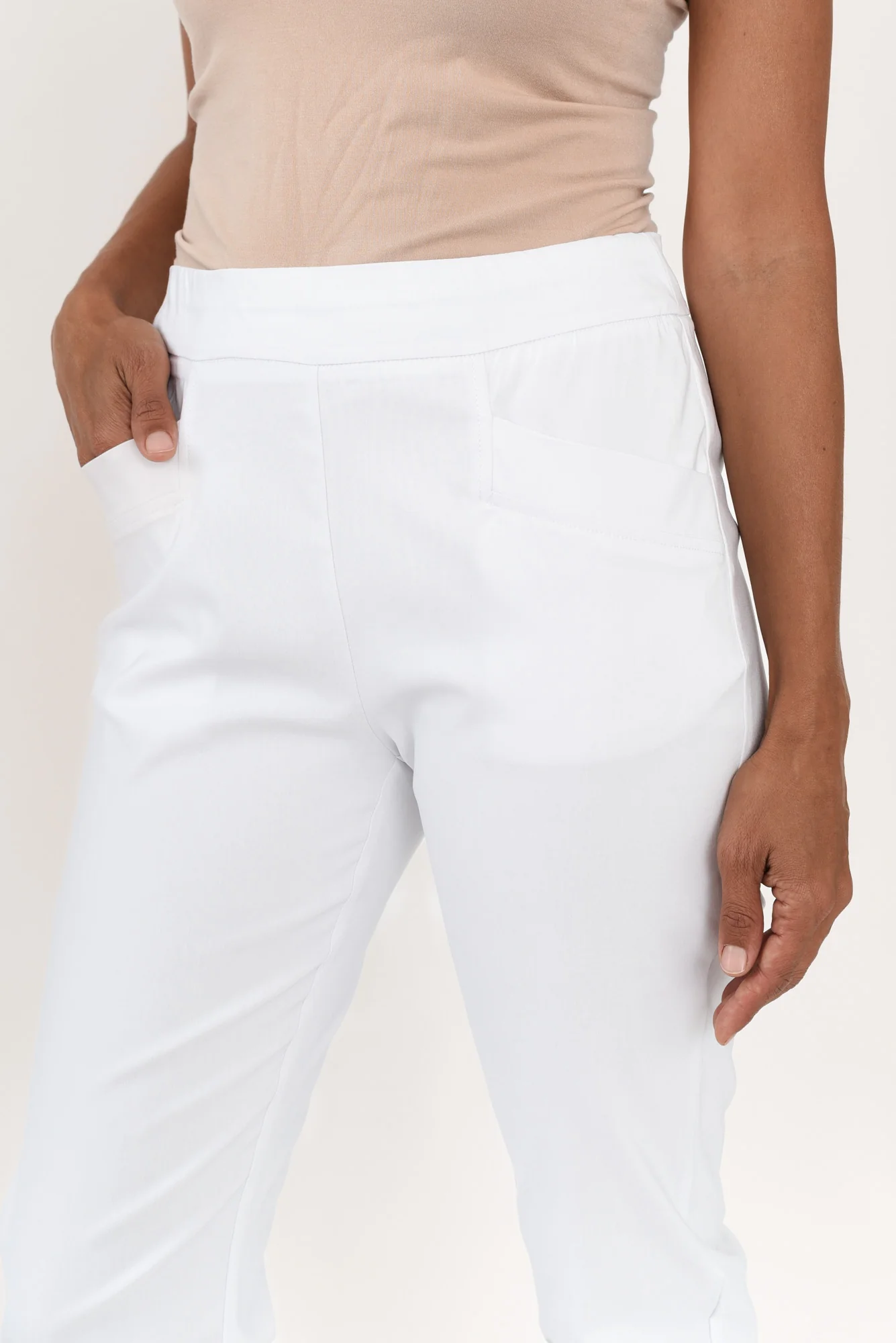 Harbour White Stretch Pants - Image 3