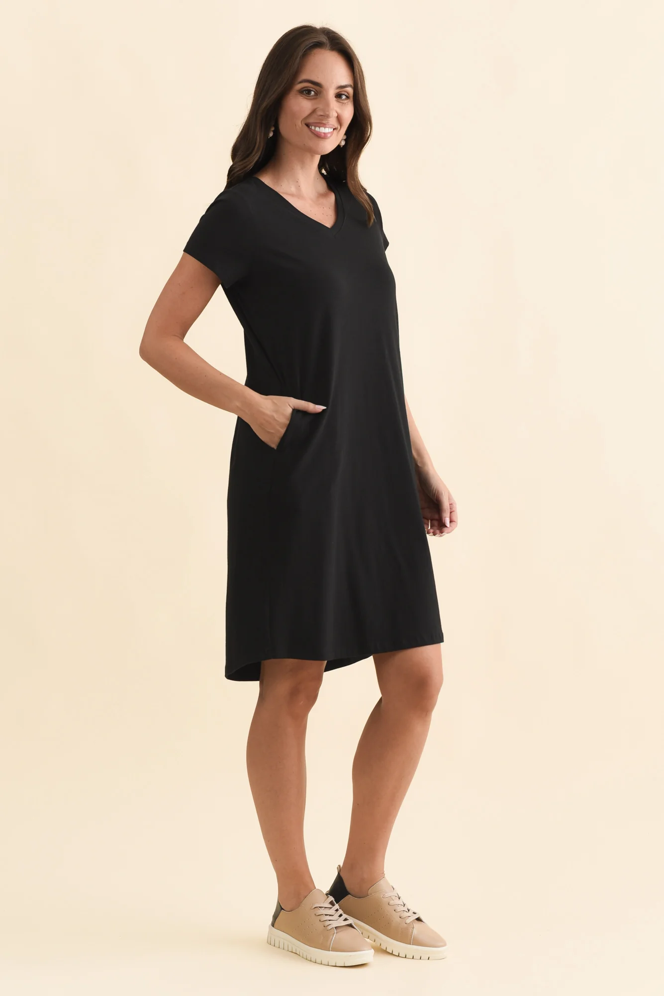 Harley Black Cotton Tee Dress - Image 3