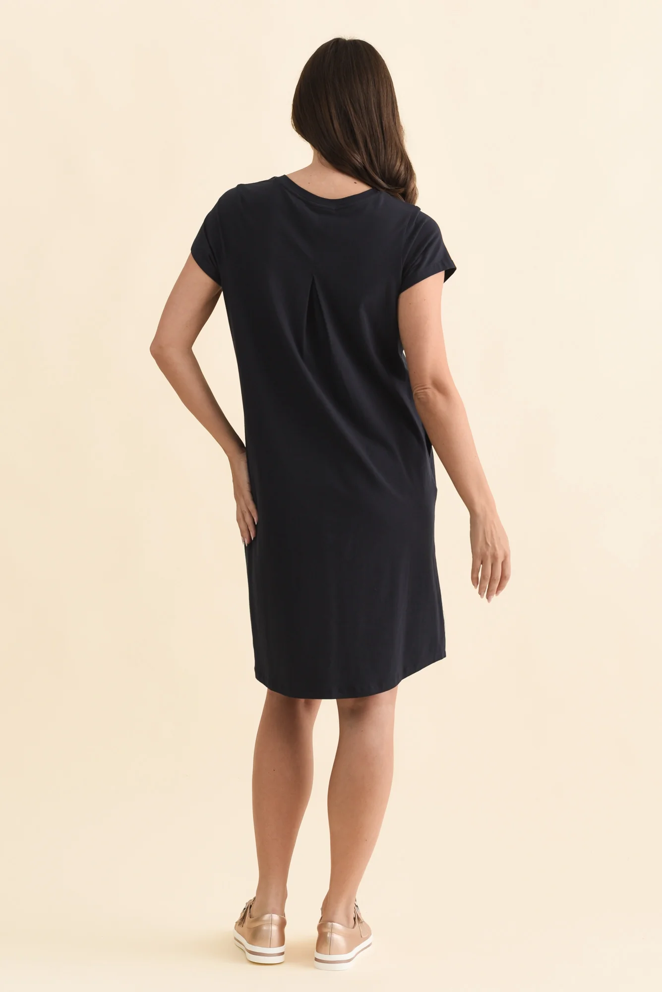 Harley Navy Cotton Tee Dress - Image 4