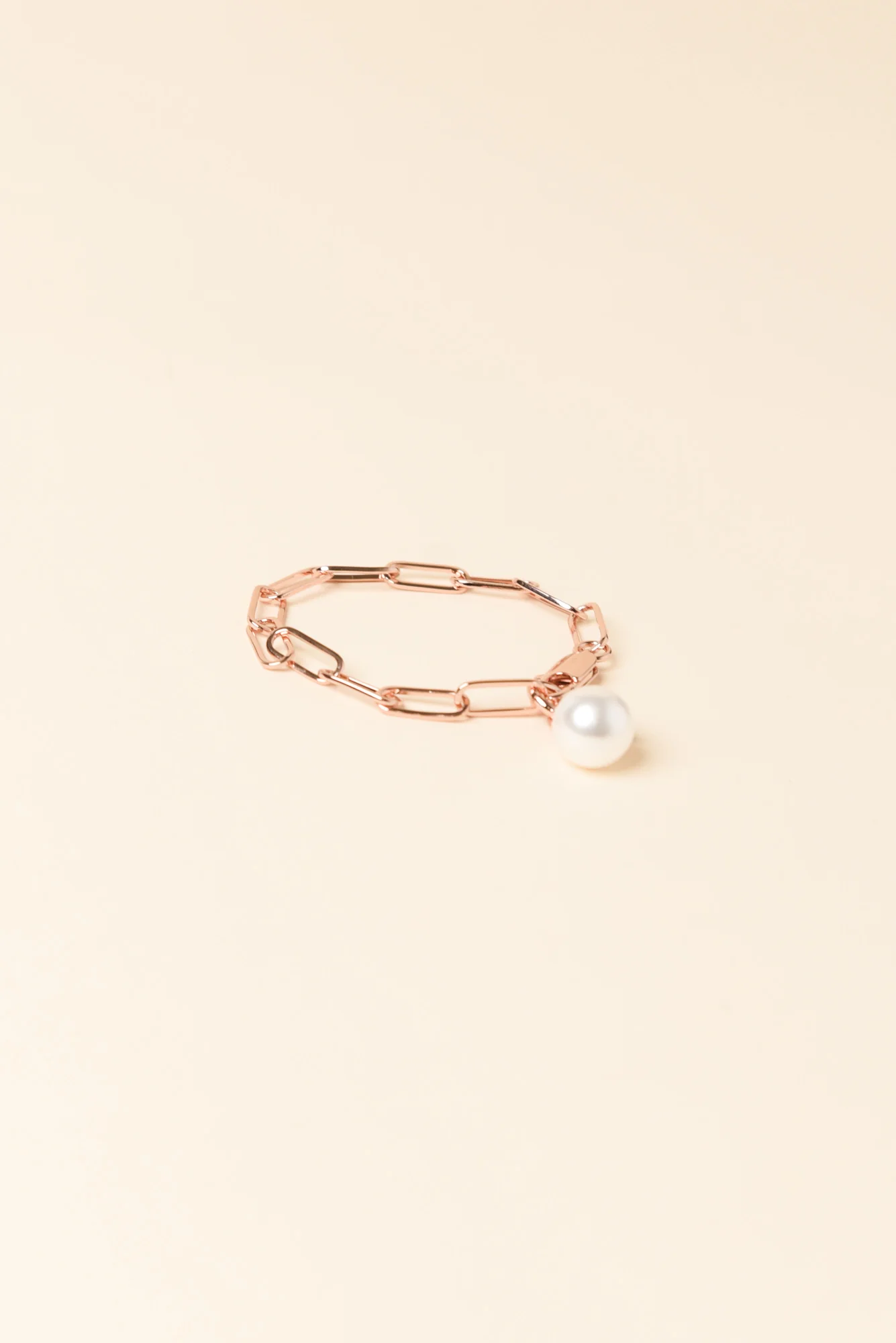 Hayley Rose Gold Pearl Bracelet - Image 2
