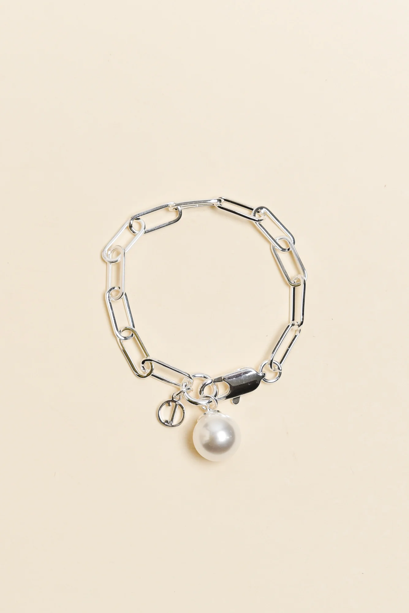 Hayley Silver Pearl Bracelet