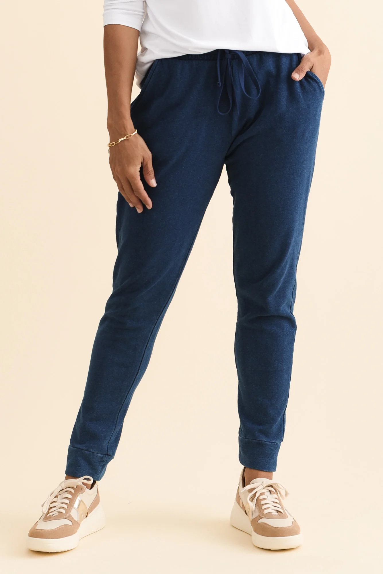 Heidi Indigo Cuffed Jogger Pants