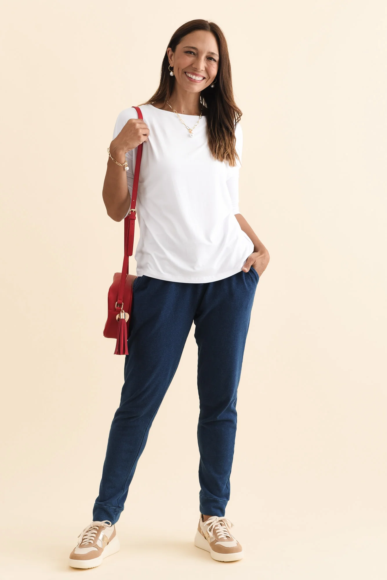 Heidi Indigo Cuffed Jogger Pants - Image 2