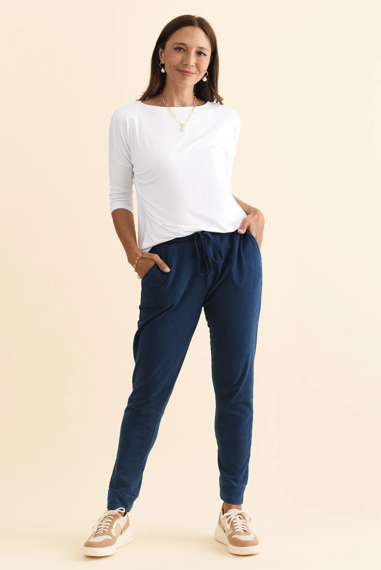 Heidi Indigo Cuffed Jogger Pants - Image 6