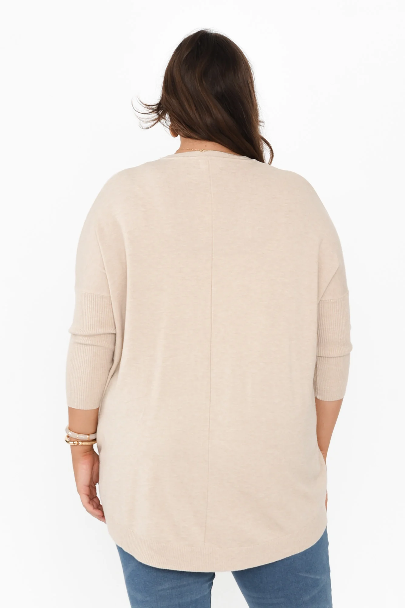 Helsinki Beige Knit Pocket Jumper - Image 15