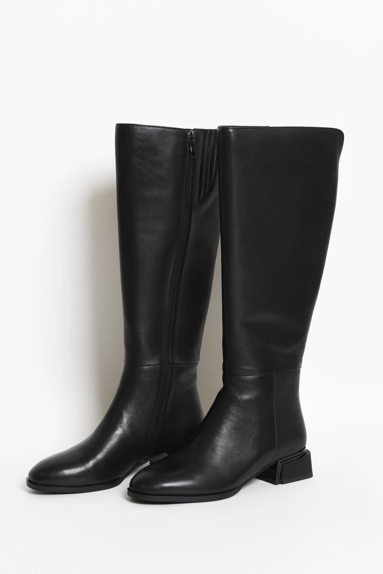 Hero Black Leather Knee Boot - Image 2
