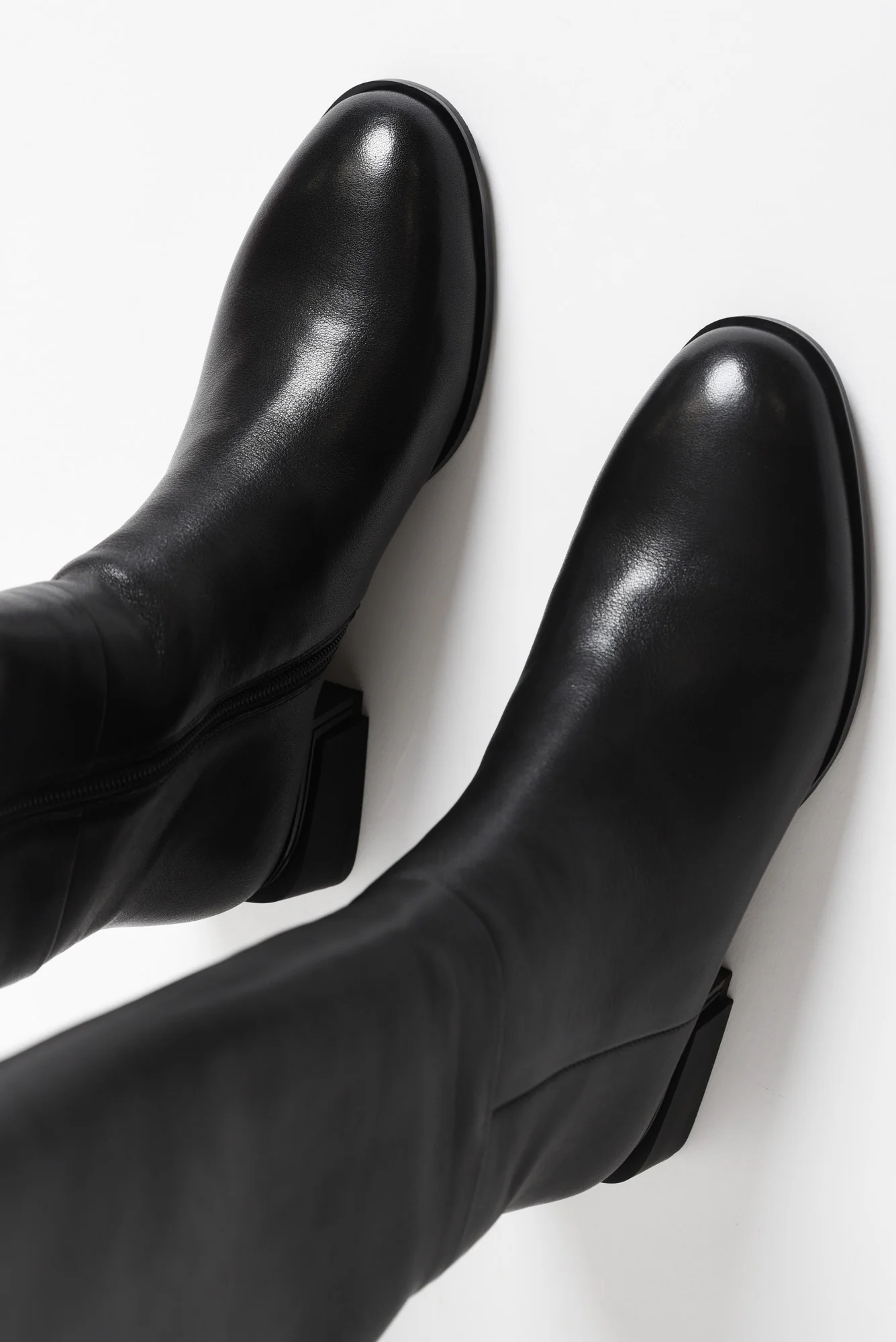 Hero Black Leather Knee Boot - Image 3