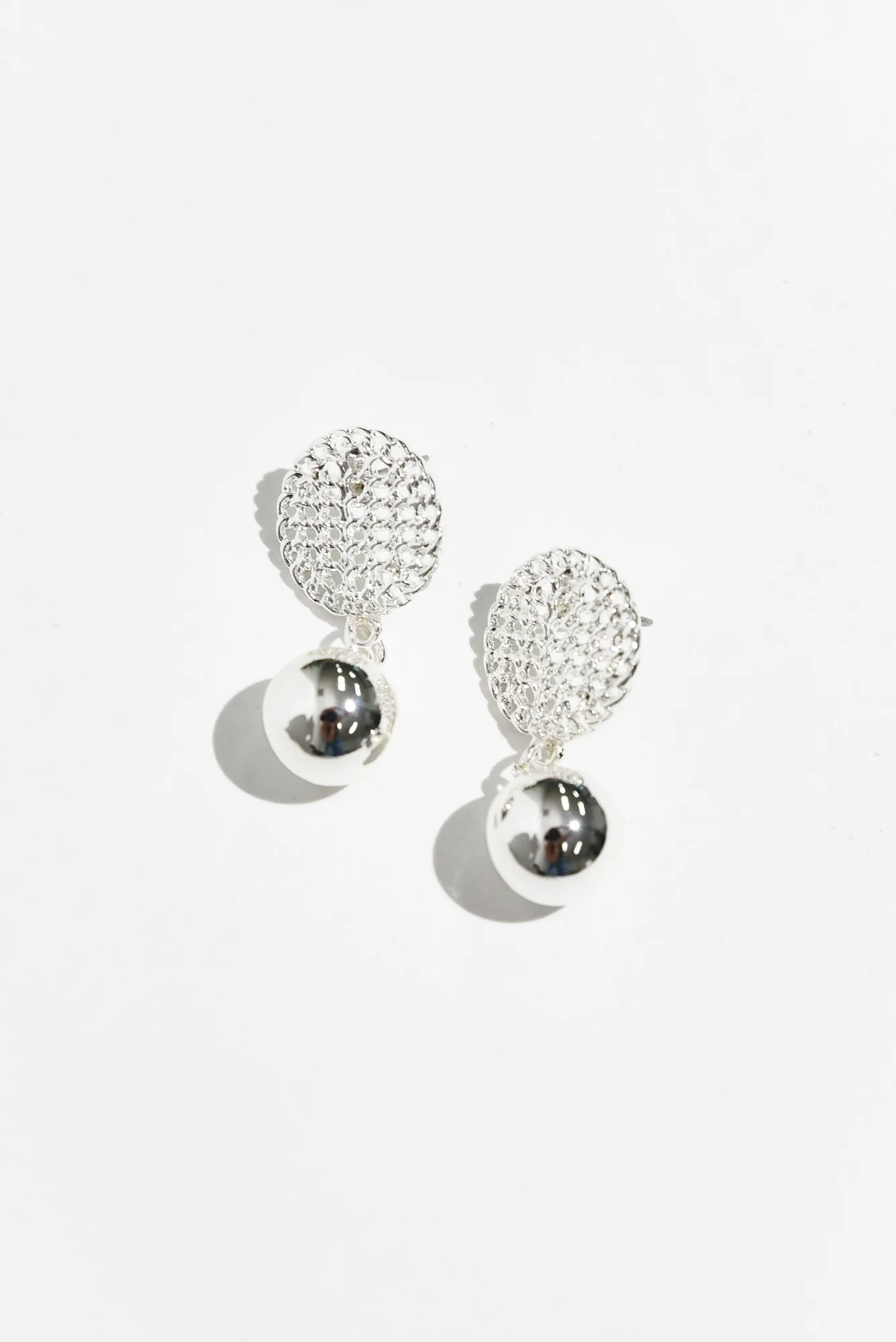 Hilma Silver Ball Drop Earrings