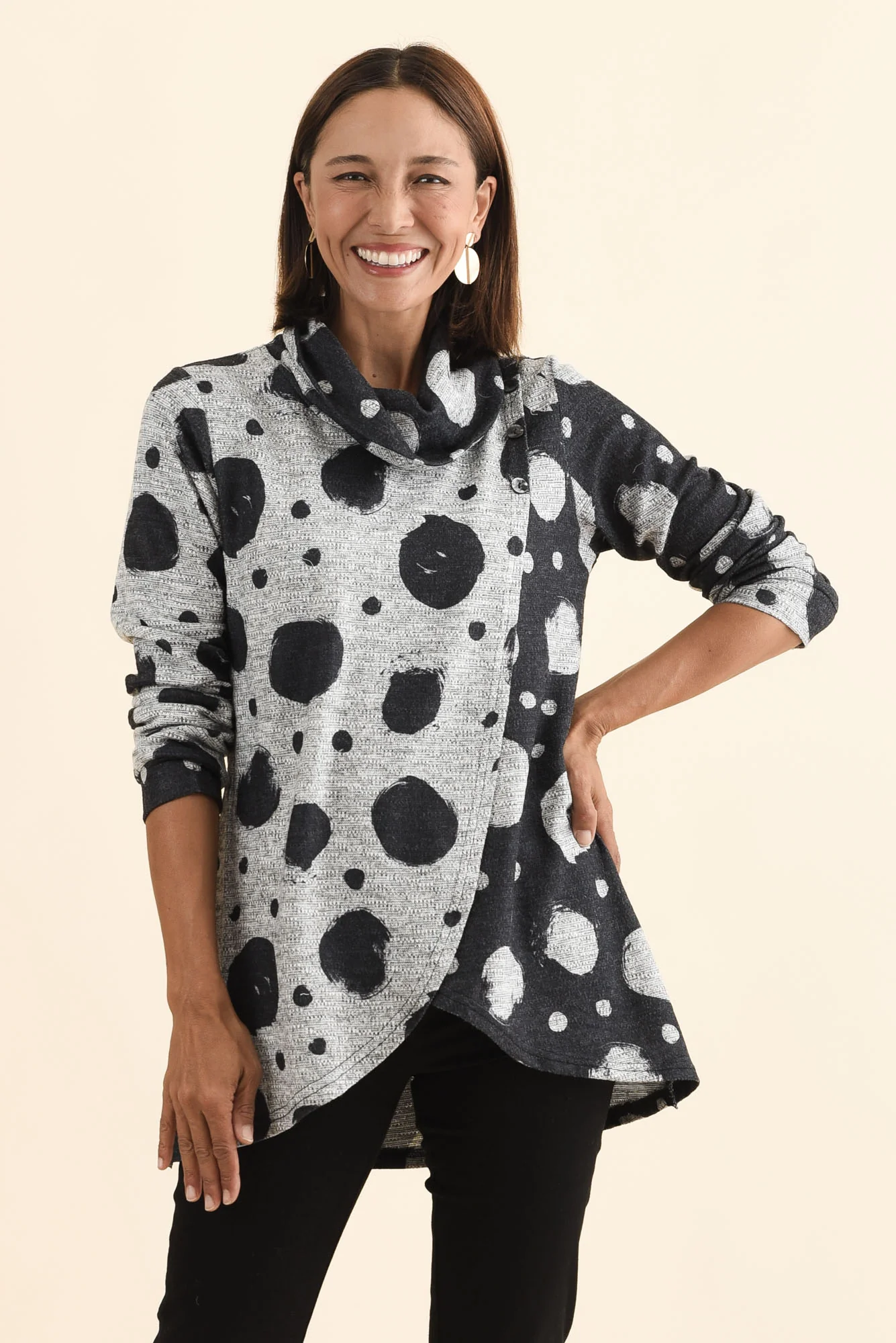 Hobbs Navy Spot Layer Top