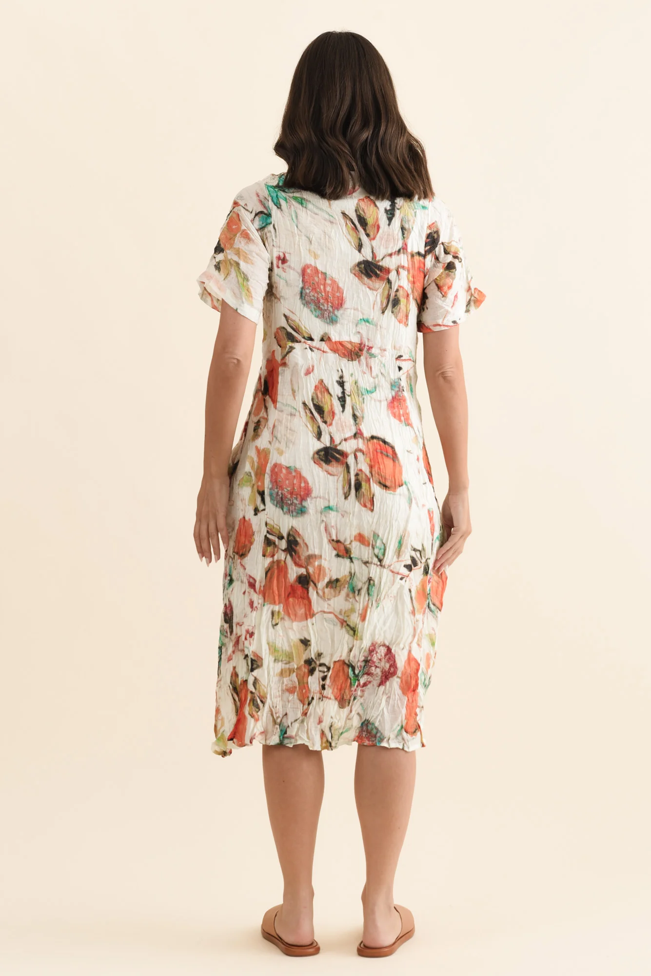 Idalina Orange Harvest Pocket Dress - Image 4