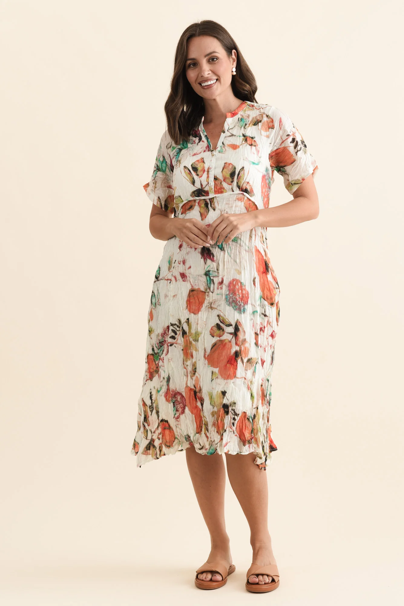 Idalina Orange Harvest Pocket Dress - Image 6