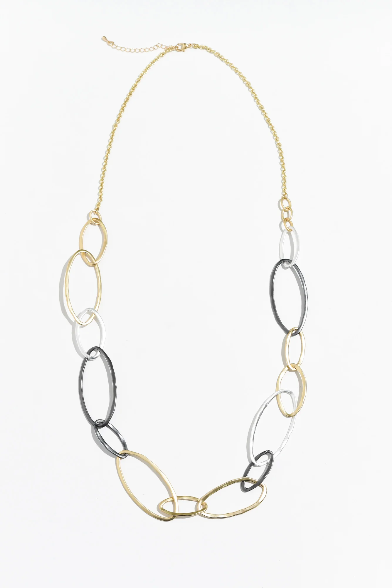 Imogen Gold Metal Link Necklace - Image 2