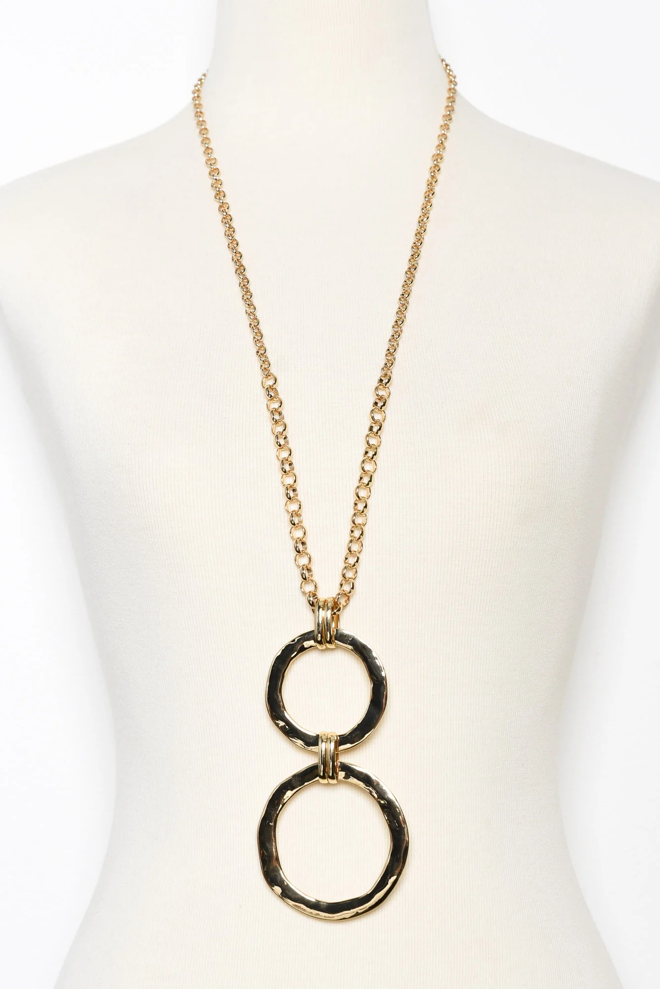 Irvine Gold Circle Pendant Necklace - Image 2