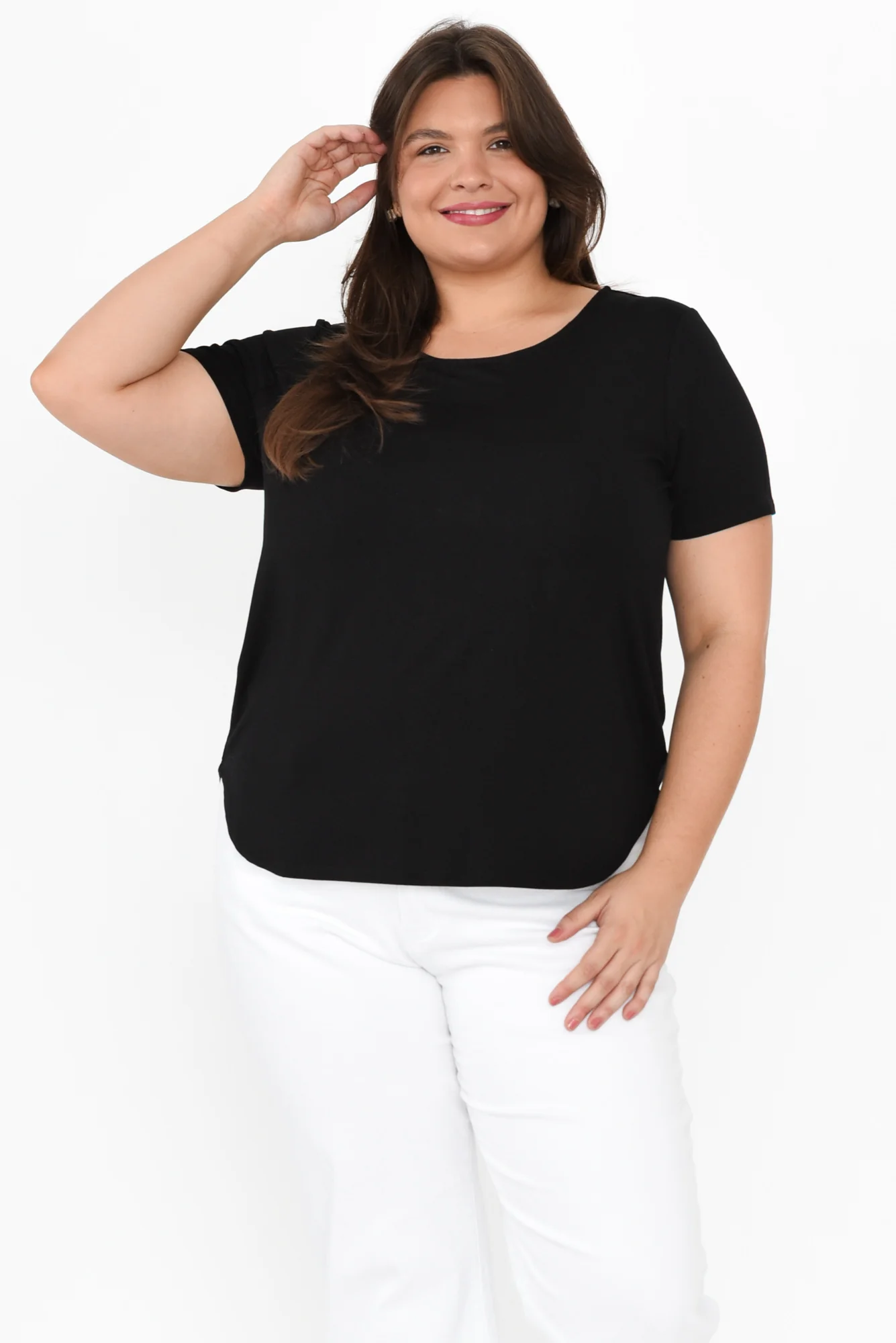 Janis Black Bamboo Tee - Image 7