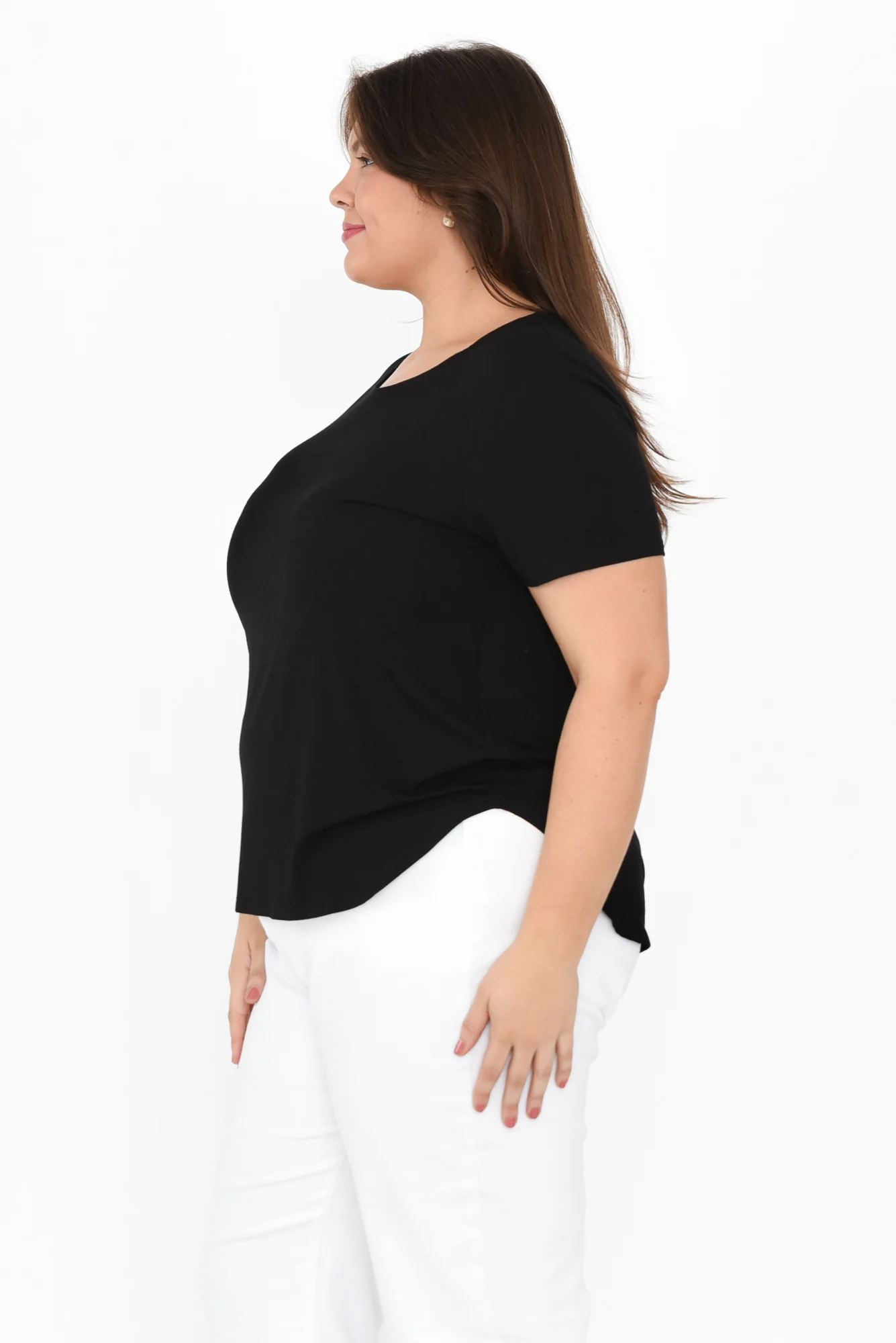 Janis Black Bamboo Tee - Image 8