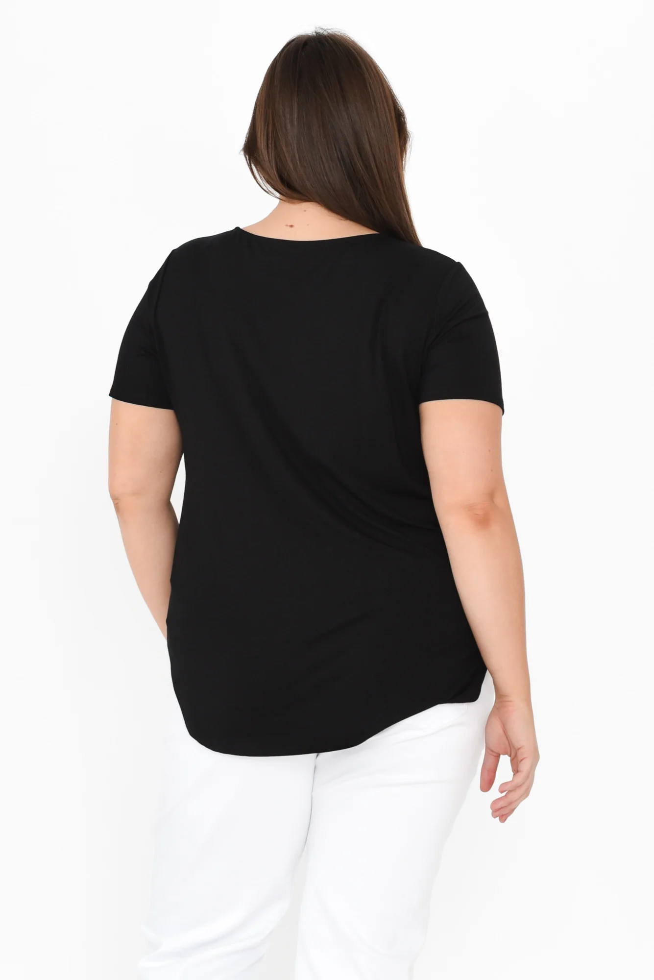 Janis Black Bamboo Tee - Image 9