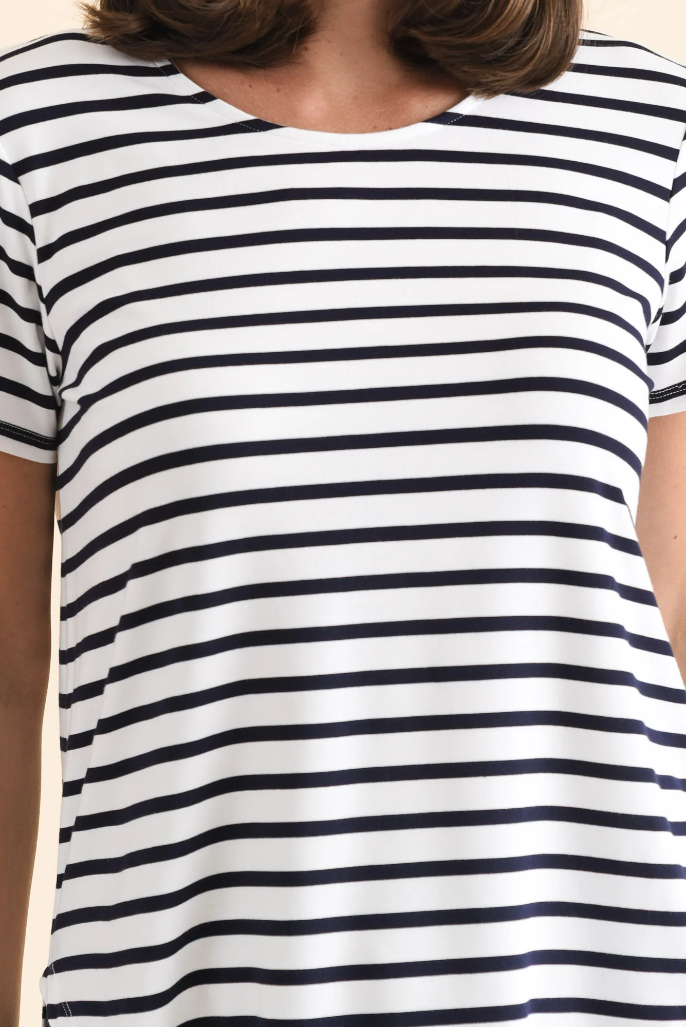 Janis Navy Stripe Bamboo Tee - Image 5