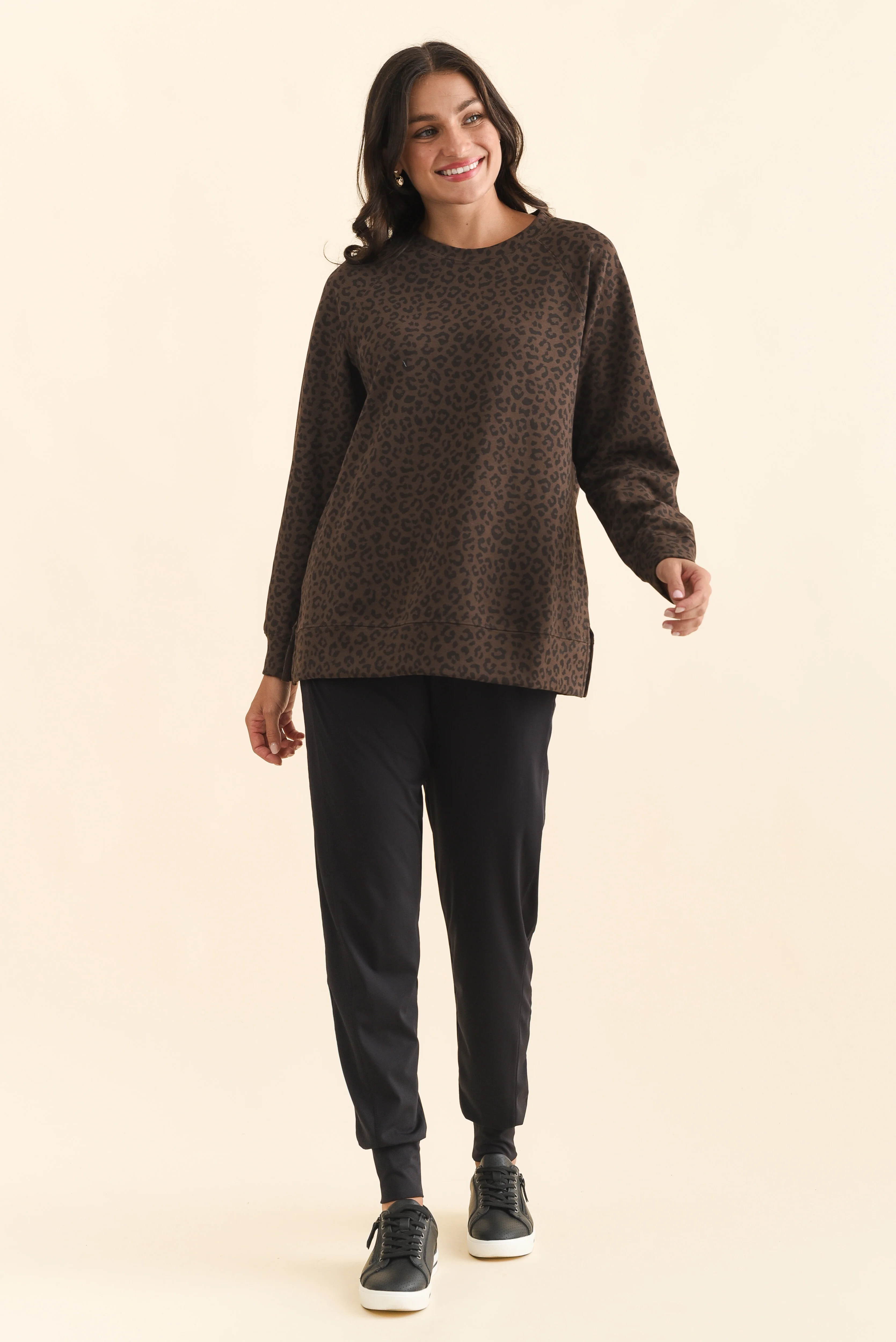 Jayden Brown Leopard Crew Sweatshirt - Image 6