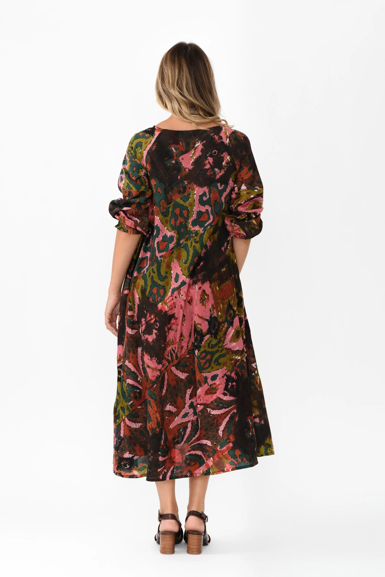 Jillian Pink Abstract Pocket Dress - Image 4