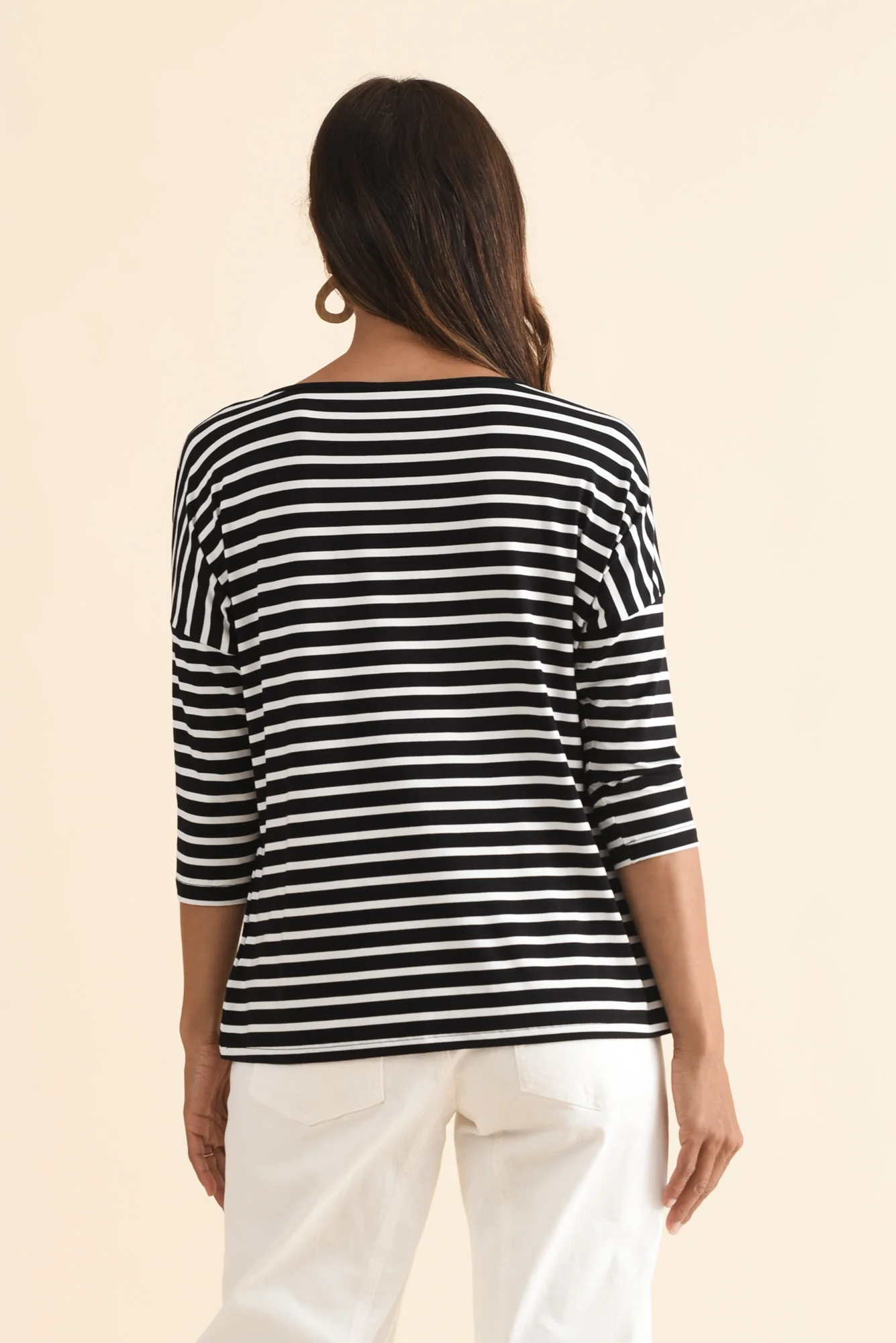 Josette Black Stripe Bamboo Top - Image 5