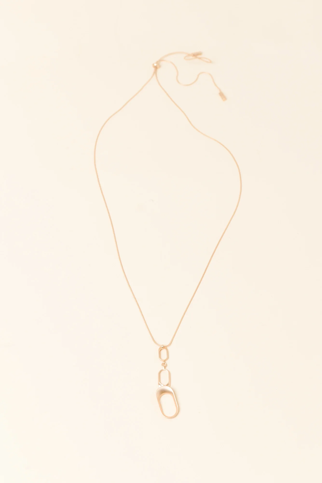 Kalinda Gold Oval Tiered Necklace