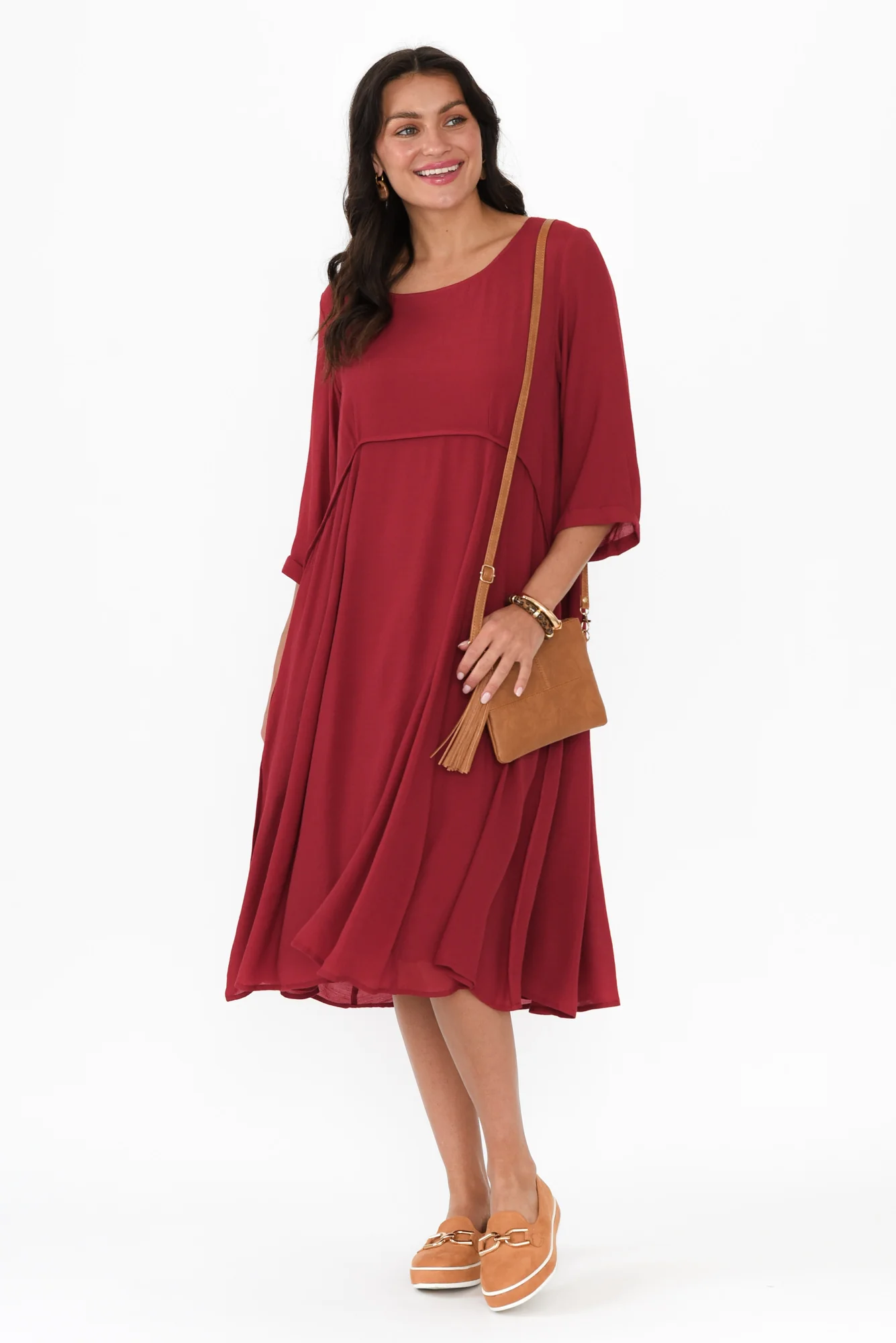 Karina Red Crescent Dress