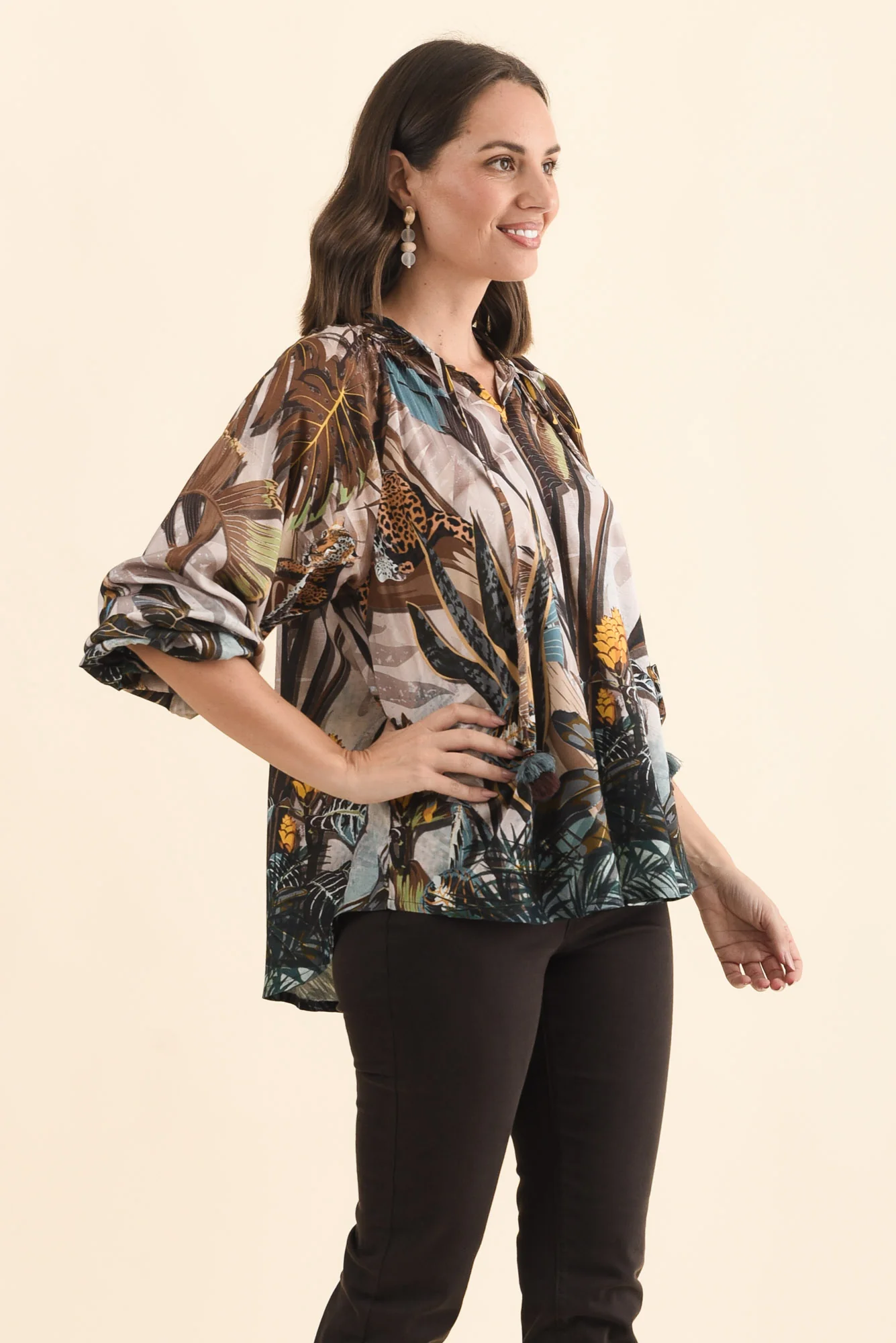 Katene Brown Jungle Tassel Top - Image 3