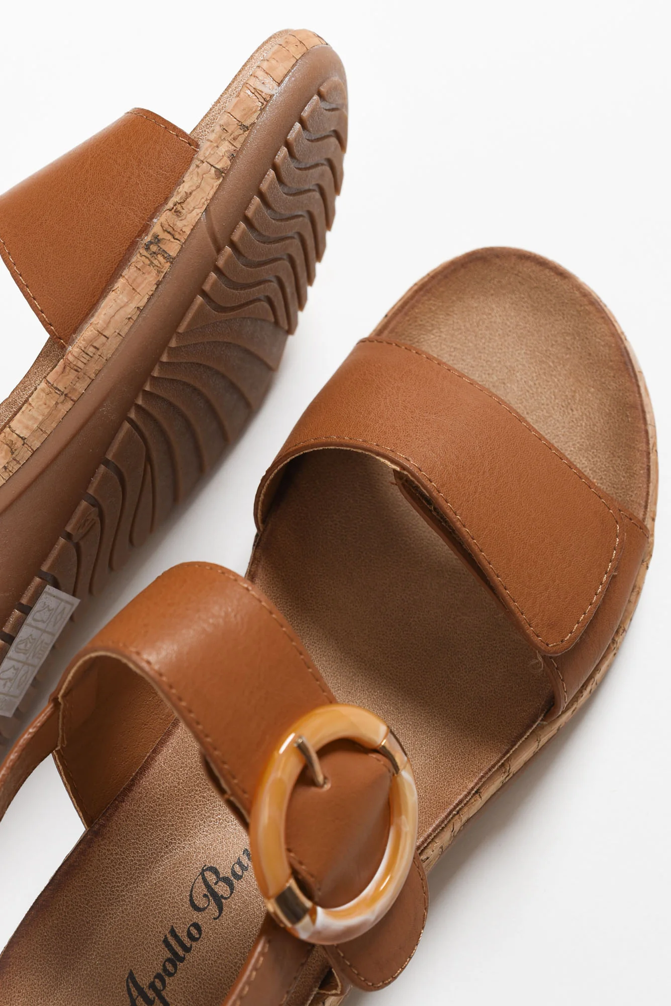 Katherine Tan Velcro Buckle Sandal - Image 4
