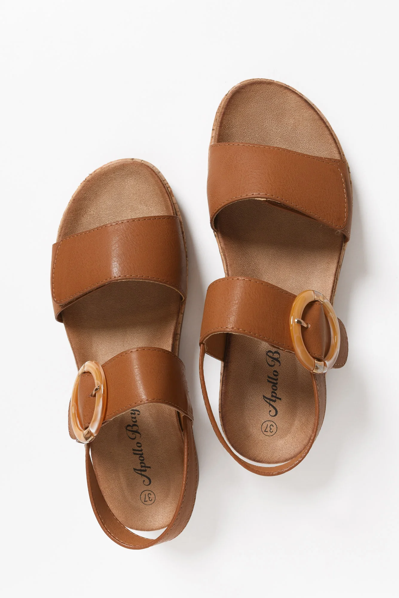 Katherine Tan Velcro Buckle Sandal - Image 5