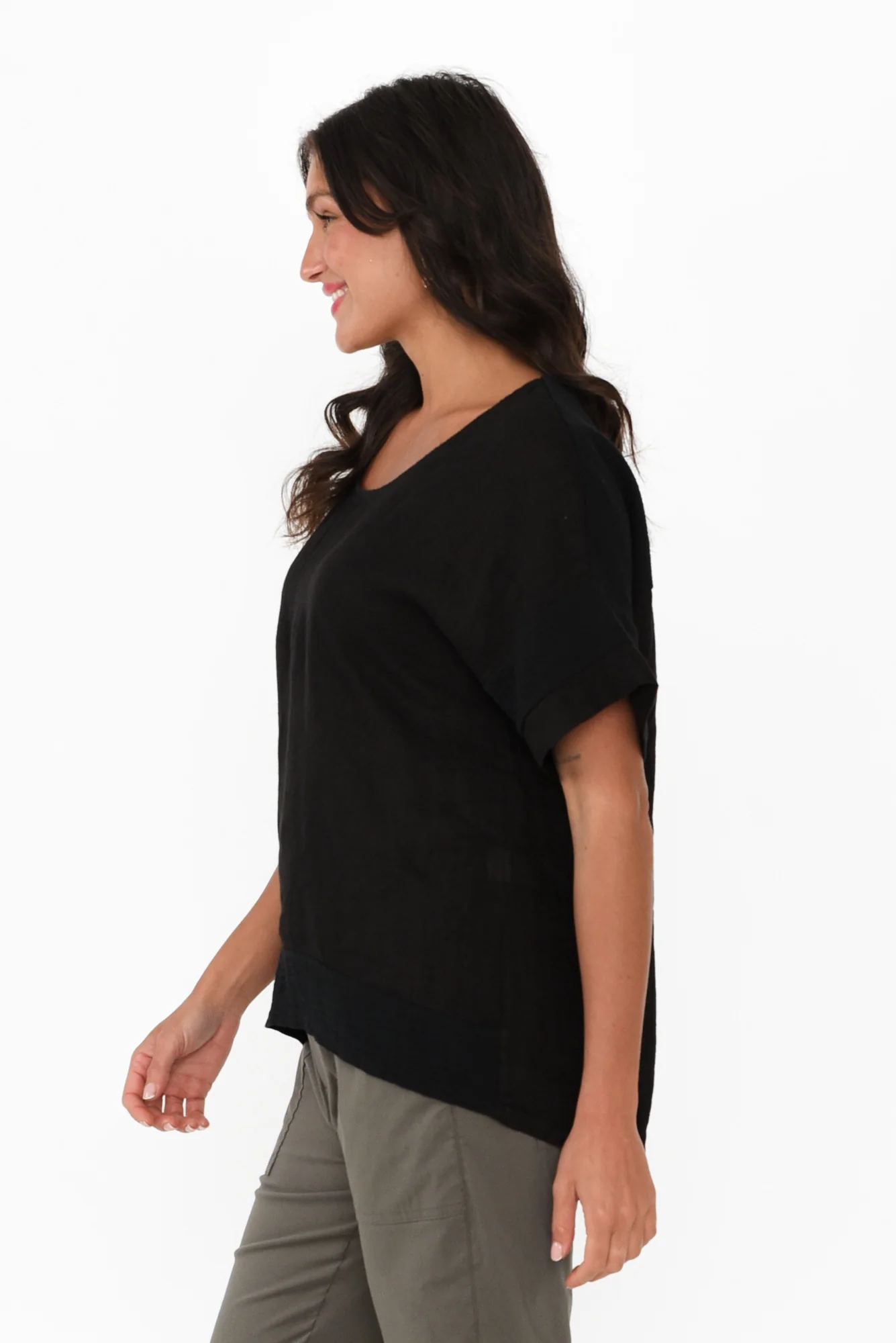 Kaya Black Linen Top - Image 3