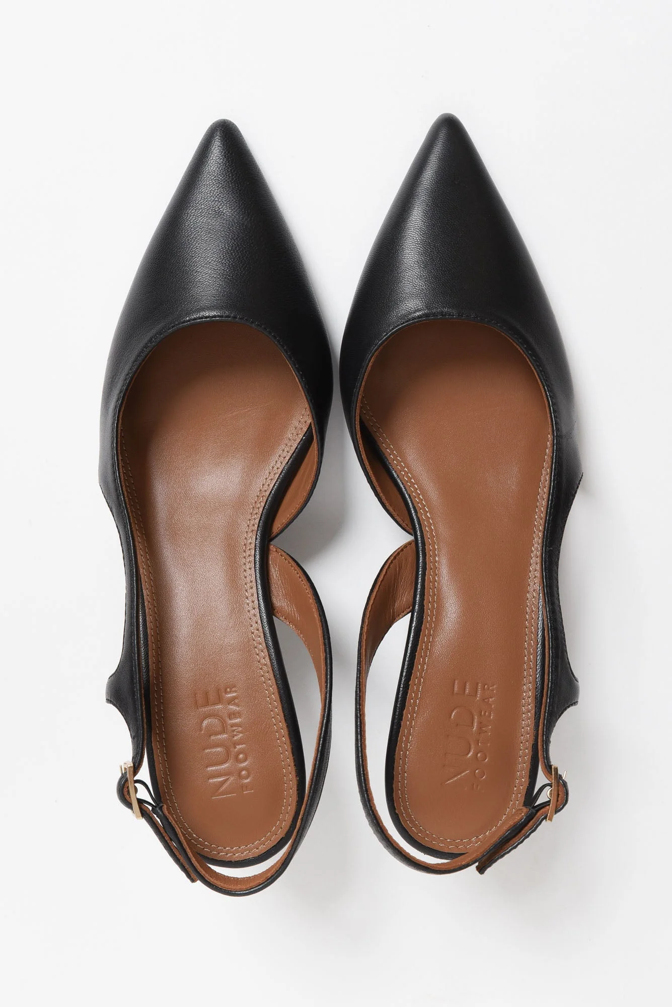 Kaylee Black Leather Slingback Heel - Image 4