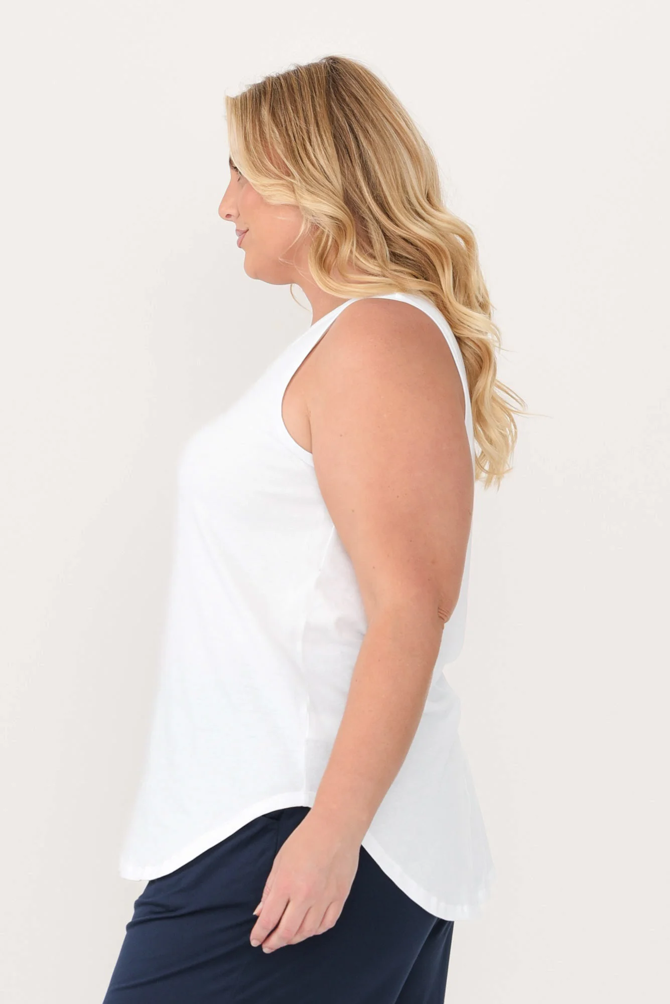 Keira White Cotton Tank - Image 9