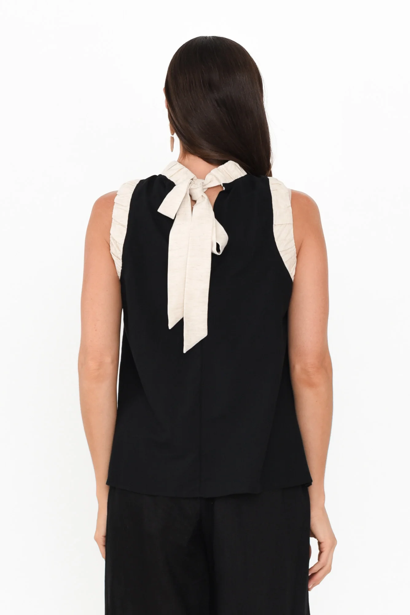 Kelley Black Trim Cotton Blend Tank - Image 5