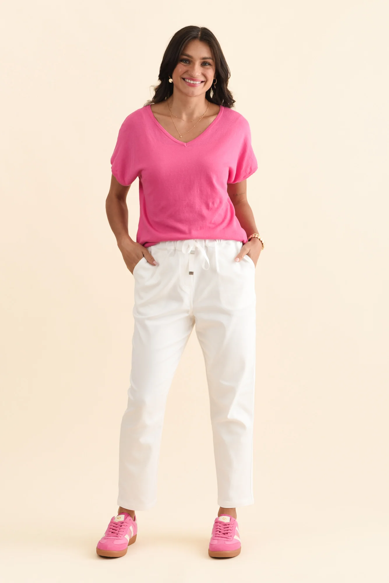 Kenzie White Drawstring Pants - Image 6