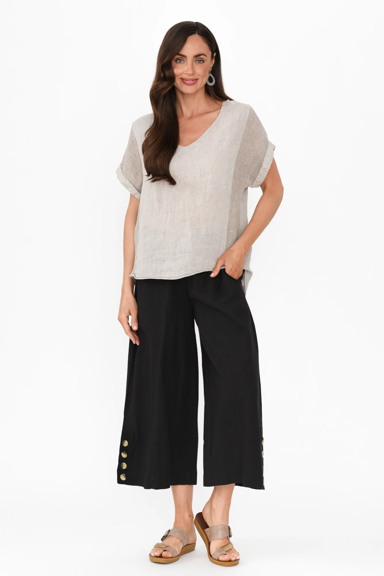 Kishan Black Cotton Blend Pants - Image 8