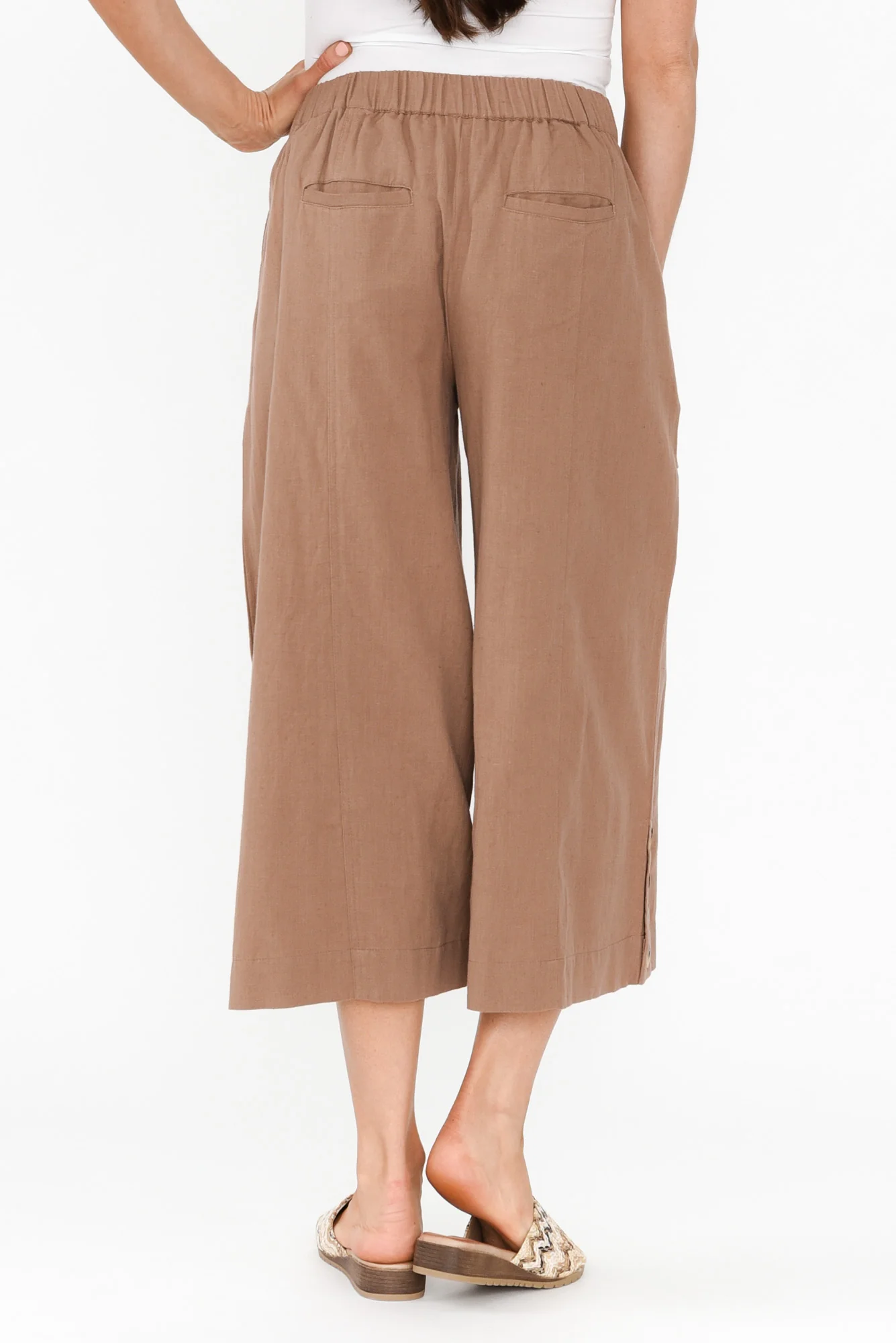 Kishan Mocha Cotton Blend Pants - Image 6