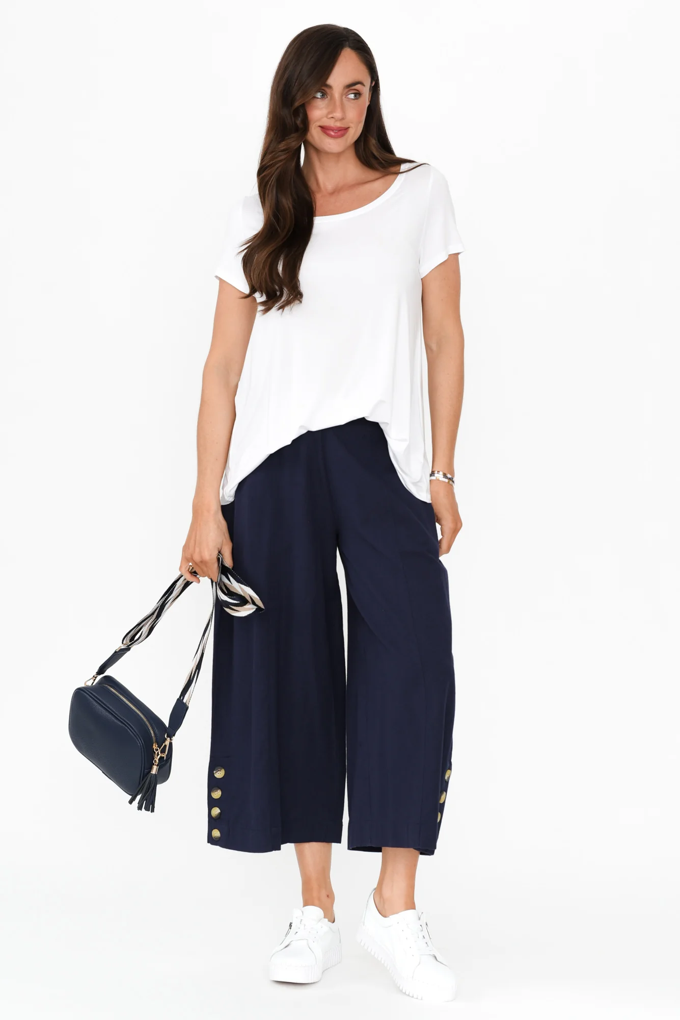 Kishan Navy Cotton Blend Pants - Image 4